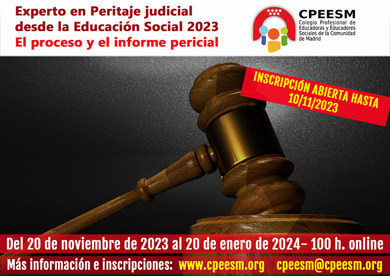 Curso de Peritaje judicial desde la Educación Social CPEESM 2023