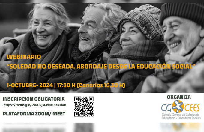 Webinar "Soledad no deseada. Abordaje desde la Educación Social"